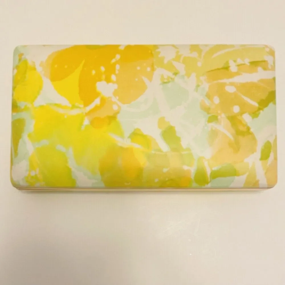 Mele Clamshell Jewelry Box Floral Bright Colorful Hard Travel Case Vintage